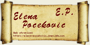 Elena Počeković vizit kartica